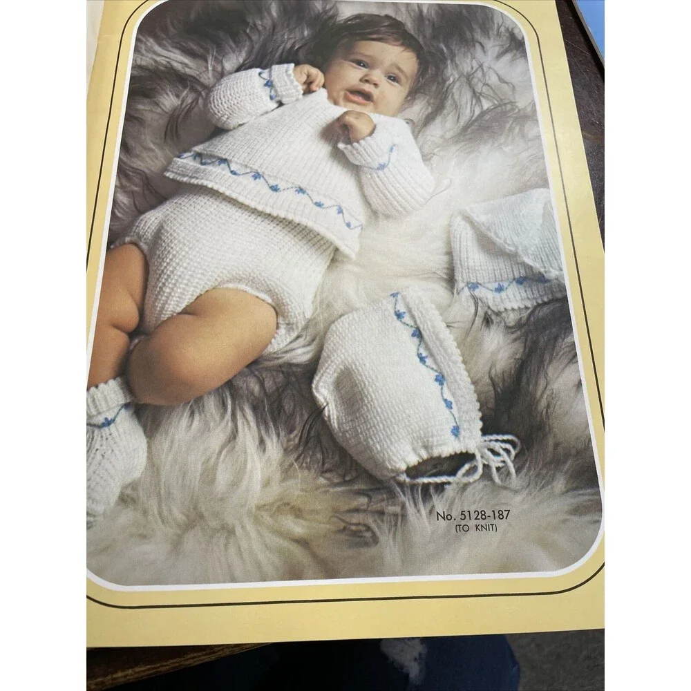Vintage 1972 The Bernat Baby Album 187 Knitting Crochet Craft Pattern Booklet